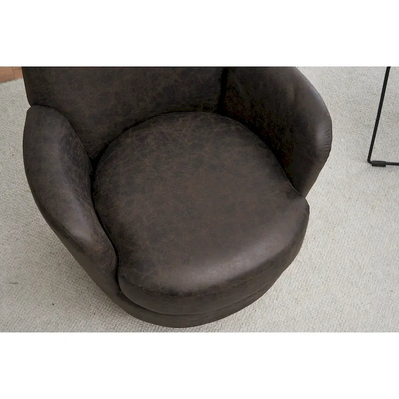 360 Degree PU Leather Swivel Accent Chairs for Living Room,Bedroom