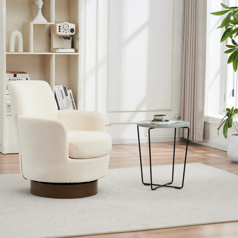 360 Degree PU Leather Swivel Accent Chairs for Living Room,Bedroom