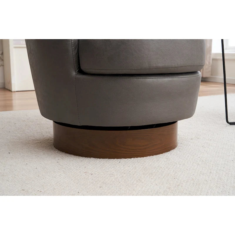 360 Degree PU Leather Swivel Accent Chairs for Living Room,Bedroom