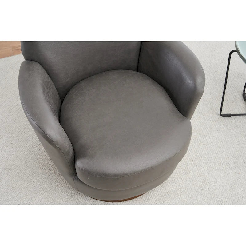 360 Degree PU Leather Swivel Accent Chairs for Living Room,Bedroom