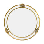 Modern Black Mirror Coffee Table with Gold Finish & Lower Shelf by Harper&Bright Designs