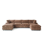 6-Seat U-Shape Modular Sectional Sofa, Oversized Plush Comfy Sofa Couch with Multiple Cushions