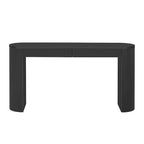 Modern Curved Console Table with Drawers, Long Sofa Side Table Narrow Entryway Table for Living Room Hallway