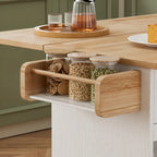 44 Inch Kitchen Island Cart With Solid Wood Top(no include stool)