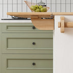 44 Inch Kitchen Island Cart With Solid Wood Top(no include stool)