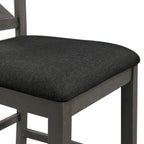 5-Piece Rustic Dining Set with Wooden Bar Table & 4 Chairs