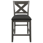 5-Piece Rustic Dining Set with Wooden Bar Table & 4 Chairs