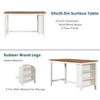 5-Piece Rustic Dining Set with Wooden Bar Table & 4 Chairs