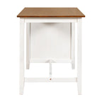 5-Piece Rustic Dining Set with Wooden Bar Table & 4 Chairs