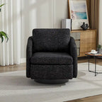 Black+ Gray 31.5 Chenille Swivel Accent Chair