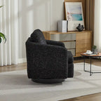 Black+ Gray 31.5 Chenille Swivel Accent Chair