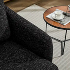 Black+ Gray 31.5 Chenille Swivel Accent Chair