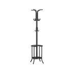Modern Tall Freestanding Coat Rack with Metal Frame and Umbrella Holder for Home and Office - 15.7D x 15.7W x 68.9H