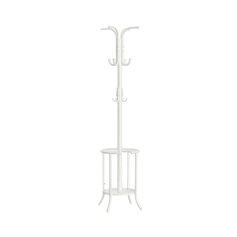 Modern Tall Freestanding Coat Rack with Metal Frame and Umbrella Holder for Home and Office - 15.7D x 15.7W x 68.9H
