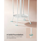 Modern Tall Freestanding Coat Rack with Metal Frame and Umbrella Holder for Home and Office - 15.7D x 15.7W x 68.9H