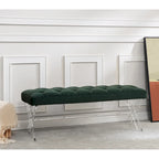 SAFAVIEH Couture Ketevan Tufted Acrylic Bench - 48x18x18. - 48 W x 18 L x 18 H - 48Wx18Dx18H