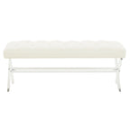 SAFAVIEH Couture Ketevan Tufted Acrylic Bench - 48x18x18. - 48 W x 18 L x 18 H - 48Wx18Dx18H