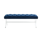 SAFAVIEH Couture Ketevan Tufted Acrylic Bench - 48x18x18. - 48 W x 18 L x 18 H - 48Wx18Dx18H