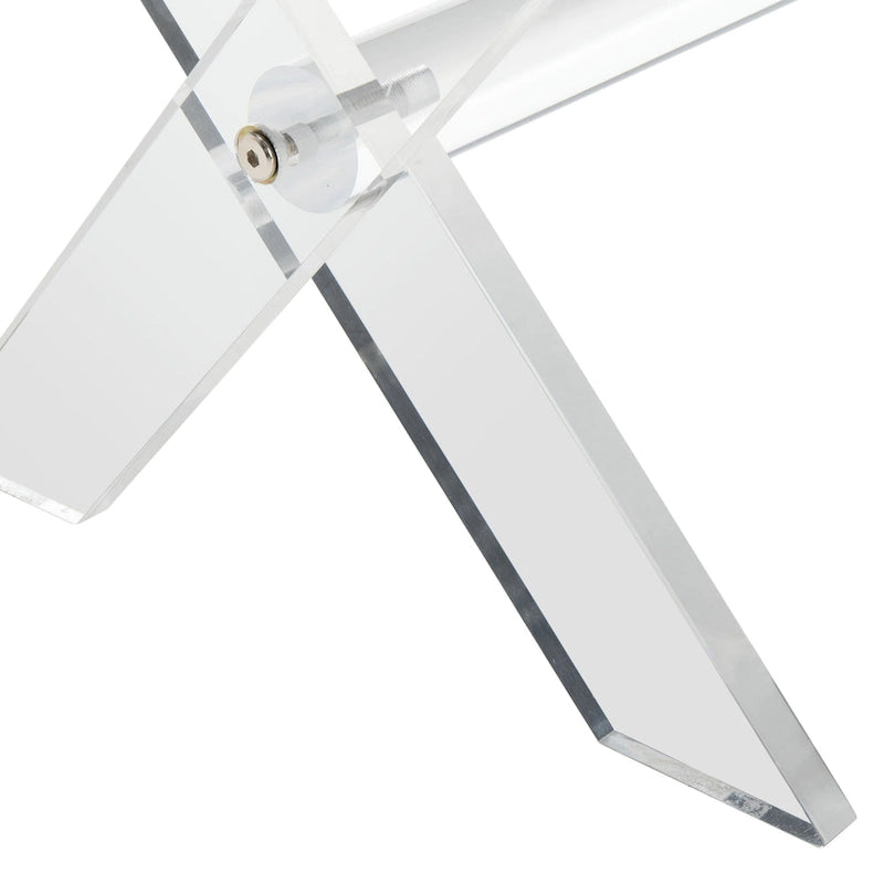 SAFAVIEH Couture Ketevan Tufted Acrylic Bench - 48x18x18. - 48 W x 18 L x 18 H - 48Wx18Dx18H