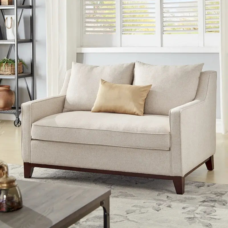 Podgorica Fabric Loveseat with Down Feather Cushions