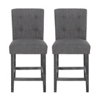 Rossburg Fabric and Rubberwood 26 Inch Counter Stools (Set of 2) by Christopher Knight Home