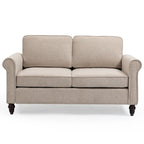 Upholstered Solid Wood Loveseat Sofa - 23.30 x 44.50 x 30.70