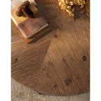 Modern Retro Splicing Round Coffee Table with Cross Legs