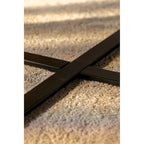 Modern Retro Splicing Round Coffee Table with Cross Legs