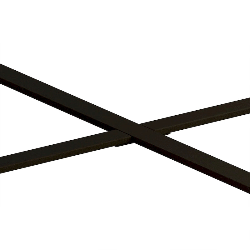 Modern Retro Splicing Round Coffee Table with Cross Legs