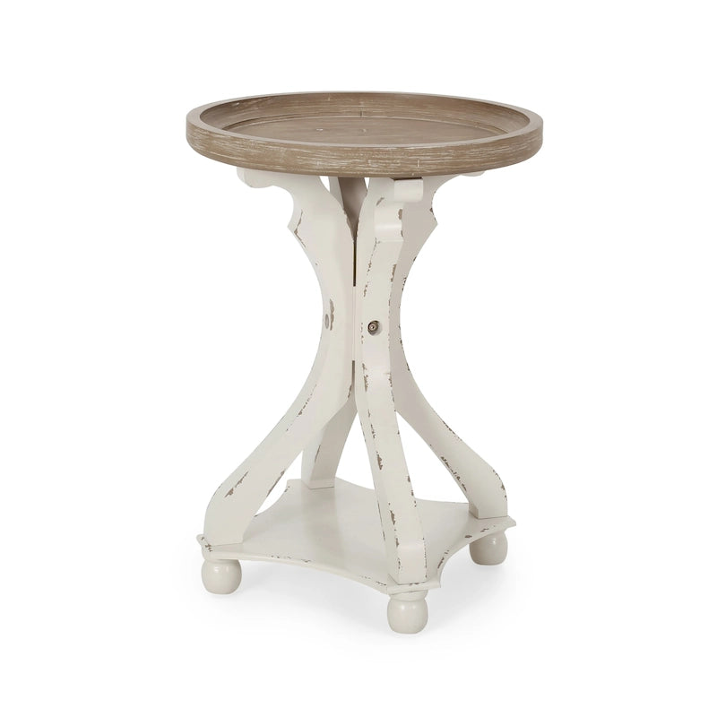 Callao French Country Accent Table with Round Top by Christopher Knight Home
