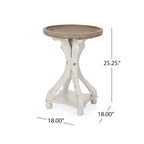 Callao French Country Accent Table with Round Top by Christopher Knight Home