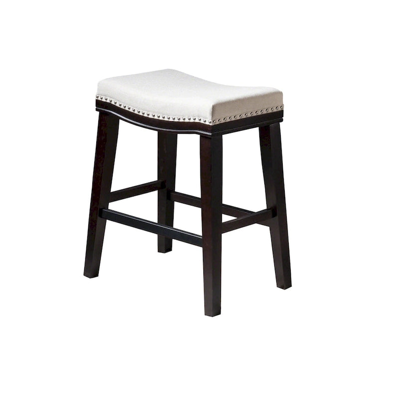 Christopher Knight Home Kainu Contemporary Upholstered Saddle Counter Stool with Nailhead Trim (Set of 2)
