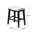Christopher Knight Home Kainu Contemporary Upholstered Saddle Counter Stool with Nailhead Trim (Set of 2)