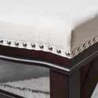 Christopher Knight Home Kainu Contemporary Upholstered Saddle Counter Stool with Nailhead Trim (Set of 2)