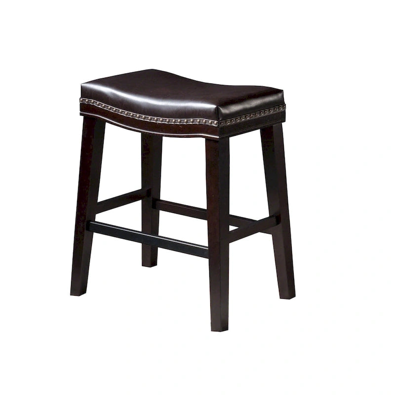 Christopher Knight Home Kainu Contemporary Upholstered Saddle Counter Stool with Nailhead Trim (Set of 2)