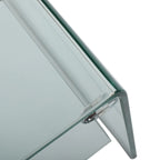 Ramona Glass Entertainment TV Console Stand with Shelf by Christopher Knight Home