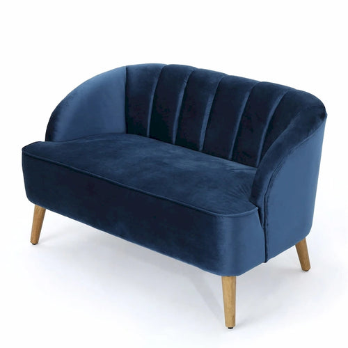 Amaia Retro Modern Velvet Loveseat Sofa by Christopher Knight Home