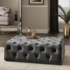 Gdansk Rectangular Tufted Ottoman with Casters