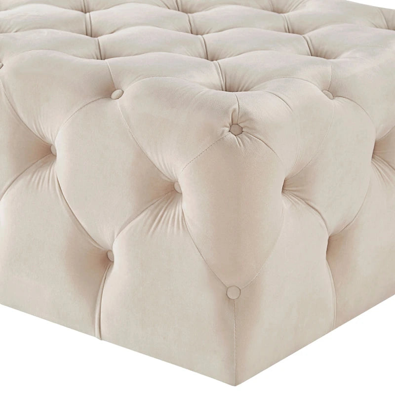 Gdansk Rectangular Tufted Ottoman with Casters