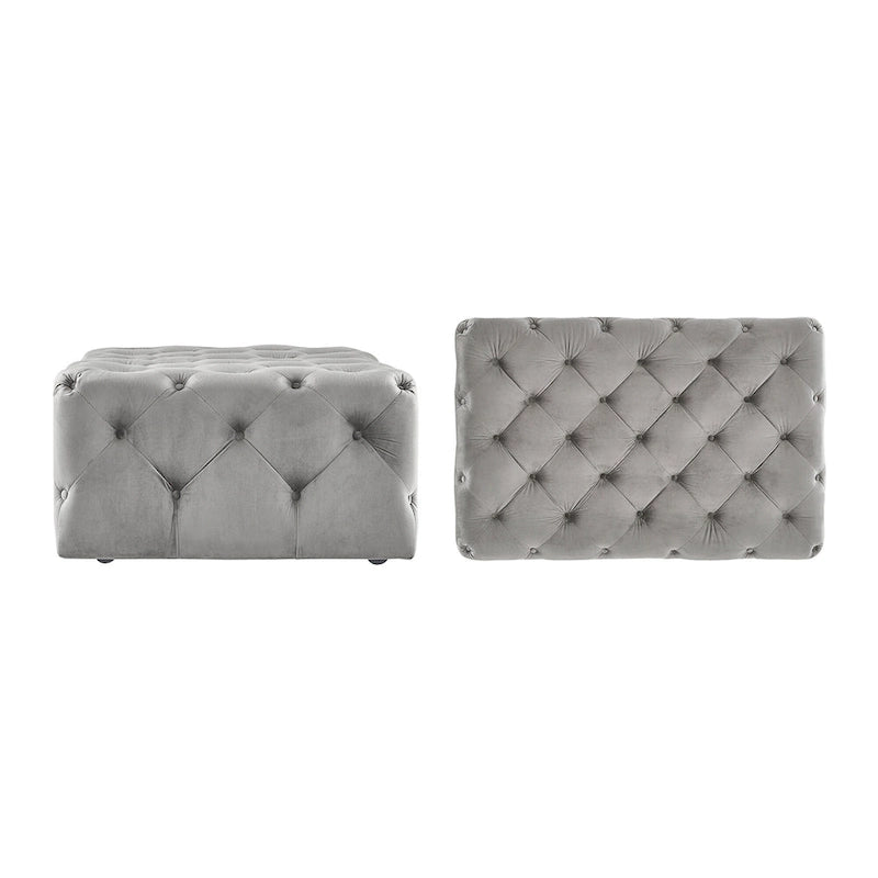 Gdansk Rectangular Tufted Ottoman with Casters