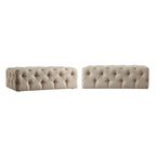 Gdansk Rectangular Tufted Ottoman with Casters