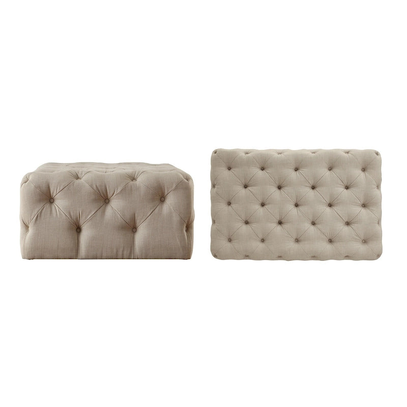 Gdansk Rectangular Tufted Ottoman with Casters