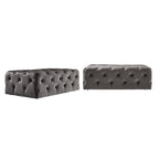 Gdansk Rectangular Tufted Ottoman with Casters