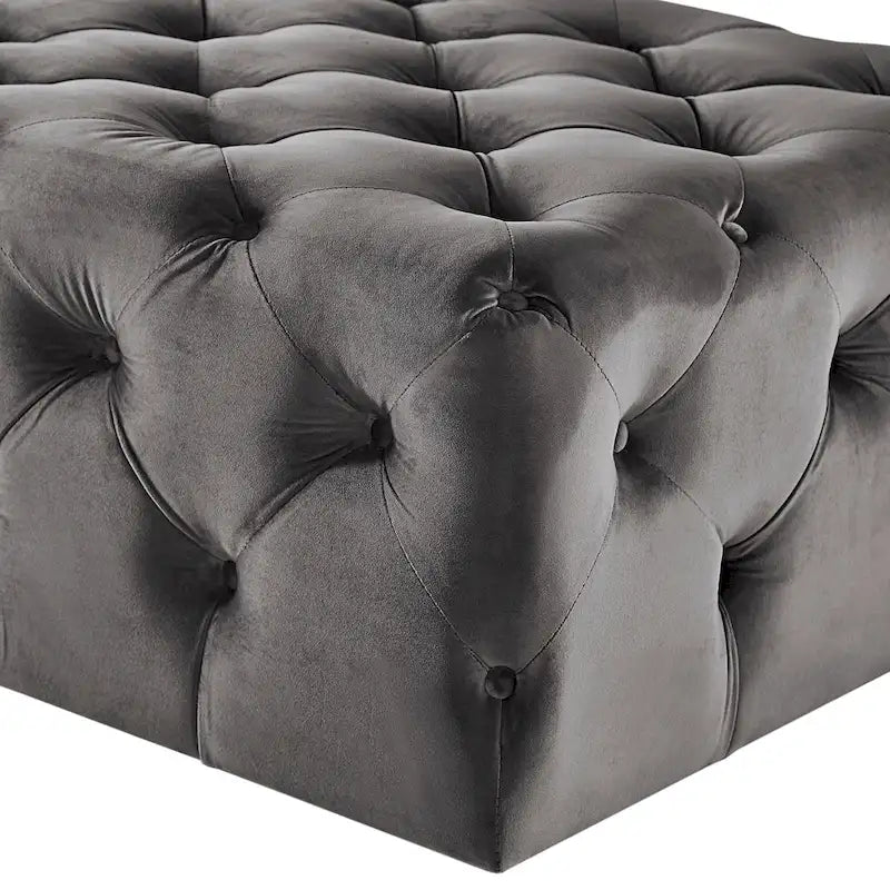 Gdansk Rectangular Tufted Ottoman with Casters
