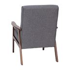 Mid-Century Modern Arm Chair with Wooden Frame and Arms