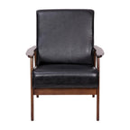 Mid-Century Modern Arm Chair with Wooden Frame and Arms