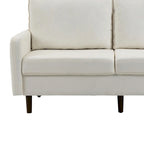 2 Pices Velvet Loveseat Wood Legs Sofa