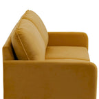 2 Pices Velvet Loveseat Wood Legs Sofa