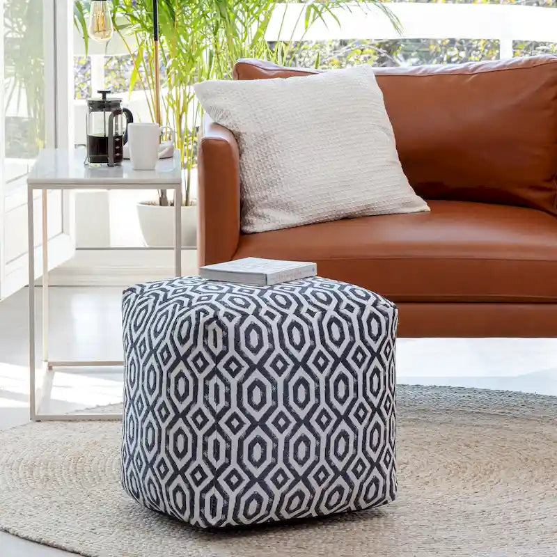 Jani Zuma Indoor/Outdoor 18 x 18 Square Pouf Ottoman