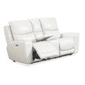 Copper Grove Fyti Top Grain Leather Power Reclining Loveseat with Storage Console